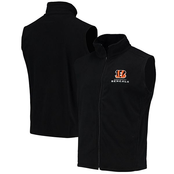 Men's Black Cincinnati Bengals Houston Fleece Full-Zip Vest