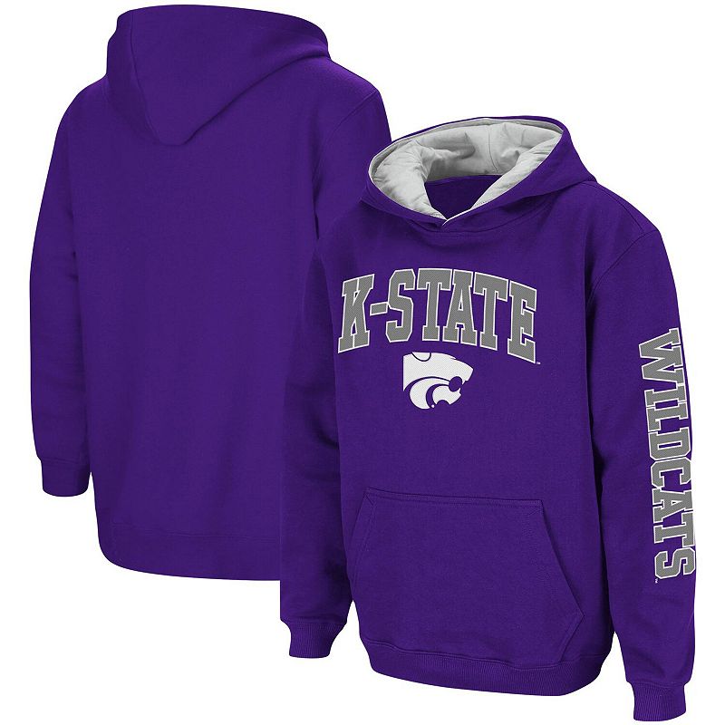 UPC 194752244154 product image for Youth Colosseum Purple Kansas State Wildcats 2-Hit Team Pullover Hoodie, Boy's,  | upcitemdb.com