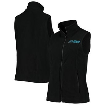 Women's Carolina Panthers Black Houston Fleece Full-Zip Vest