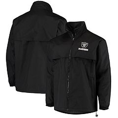 Women's The Wild Collective Black/Silver Las Vegas Raiders Color Block Full-Zip Puffer Jacket Size: Small