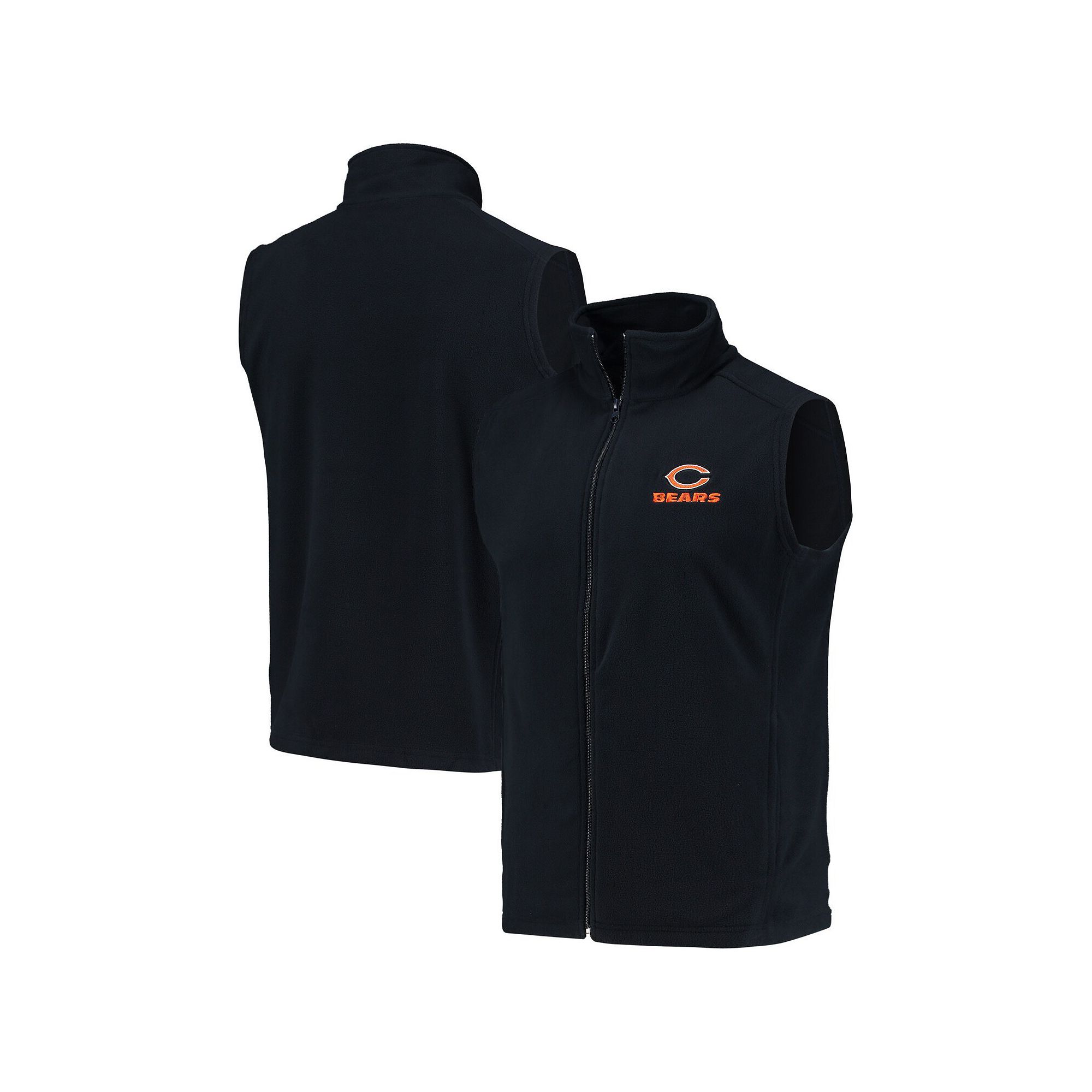 Mens Navy Chicago Bears Houston Fleece Full-Zip Vest, Size: Small, Blue