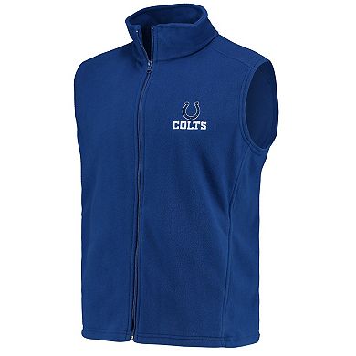 Men's Royal Indianapolis Colts Houston Fleece Full-Zip Vest