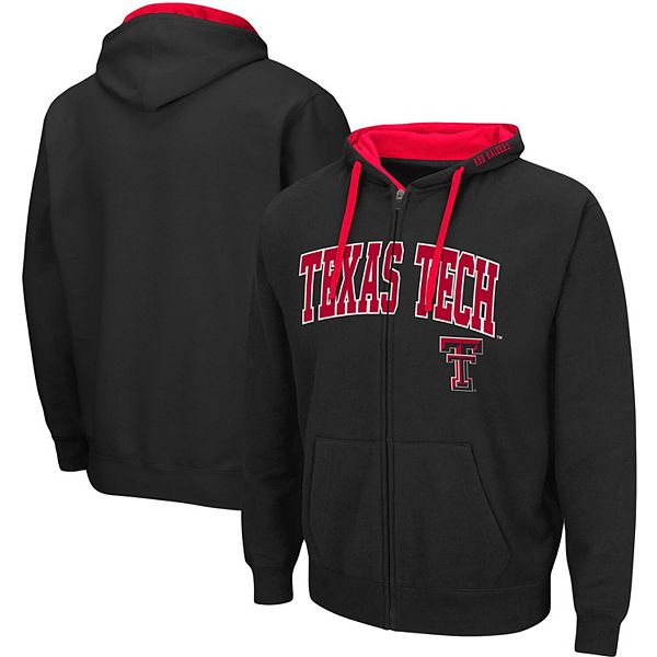 Men's Colosseum Black Texas Tech Red Raiders Arch & Logo 2.0 Full-Zip ...