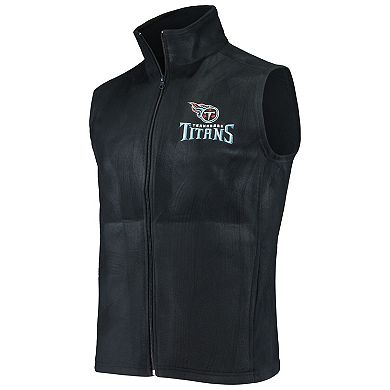 Men's Navy Tennessee Titans Houston Fleece Full-Zip Vest