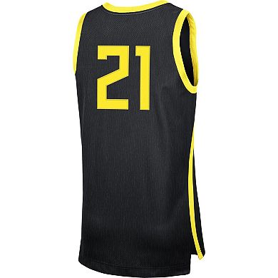 Men's Nike #21 Black Oregon Ducks Replica Basketball Jersey