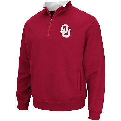 Men's Colosseum Crimson Oklahoma Sooners Big & Tall Tortugas Quarter-Zip Jacket