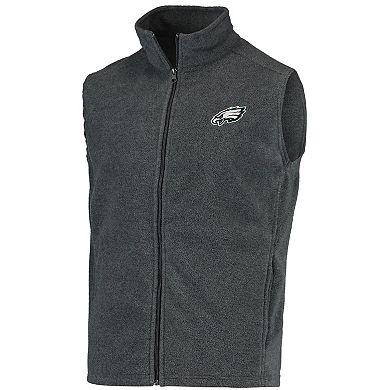 Men's Gray Philadelphia Eagles Houston Fleece Full-Zip Vest