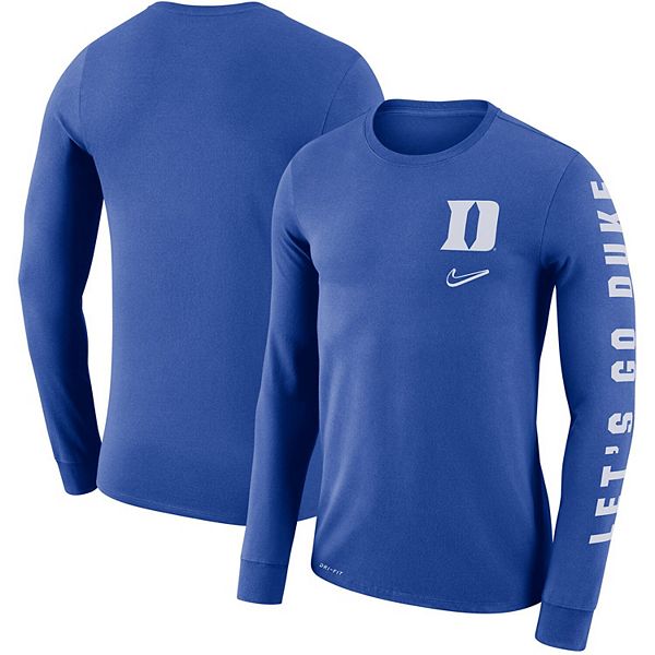 Men's Nike Royal Duke Blue Devils Local Mantra Performance Long Sleeve ...