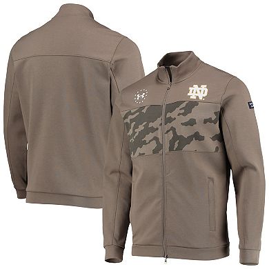 Men's Under Armour Olive Notre Dame Fighting Irish Military Appreciation Full-Zip Jacket
