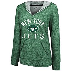 Women's '47 Green New York Jets Indio Vintage Tubular Cropped Washed Long  Sleeve T-Shirt