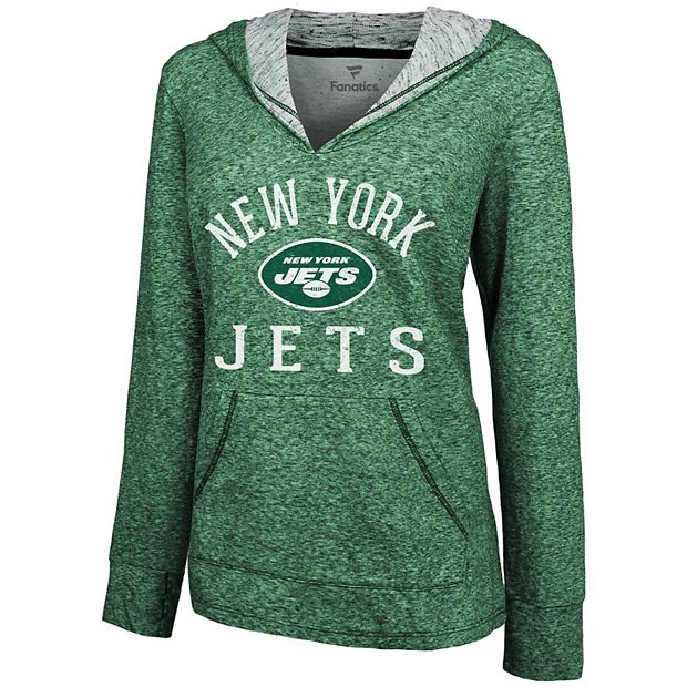 New York Jets Fanatics Branded Women's Doubleface Slub Pullover Hoodie -  Green