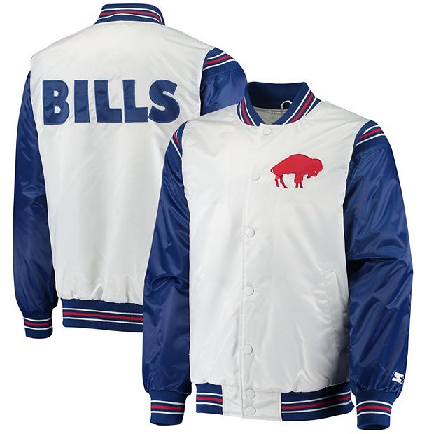 Men's Starter Blue Buffalo Bills Varsity Satin Full-Snap Starter Jacket