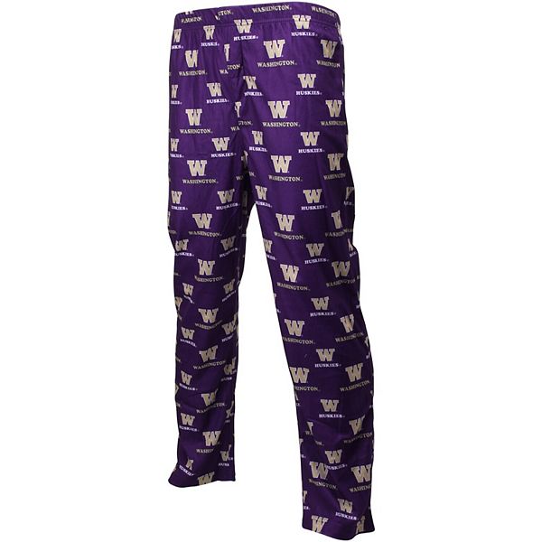 Washington Huskies Youth Team Logo Flannel Pajama Pants - Purple