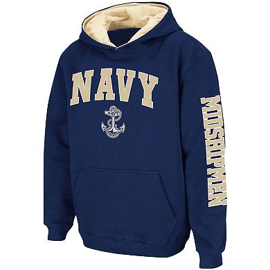 Youth Colosseum Navy Navy Midshipmen 2-Hit Team Pullover Hoodie