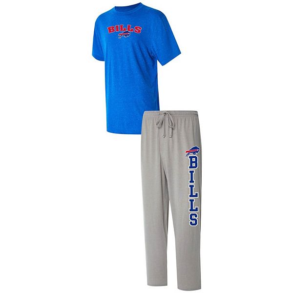 CONCEPTS SPORT Men's Concepts Sport Royal/Heather Gray Buffalo Bills Big &  Tall T-Shirt & Pants Sleep Set