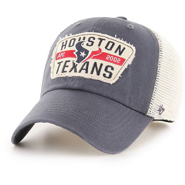 Men's '47 Navy/Natural Houston Texans Crawford Trucker Clean Up