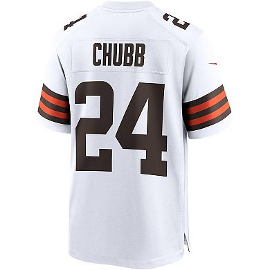 Men's Nike Nick Chubb White Cleveland Browns Game Jersey