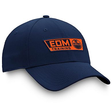 Men's Fanatics Navy Edmonton Oilers Authentic Pro Training Camp Practice Flex Hat