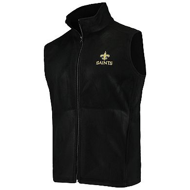 Men's Black New Orleans Saints Houston Fleece Full-Zip Vest