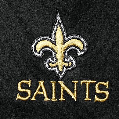 Men's Black New Orleans Saints Houston Fleece Full-Zip Vest