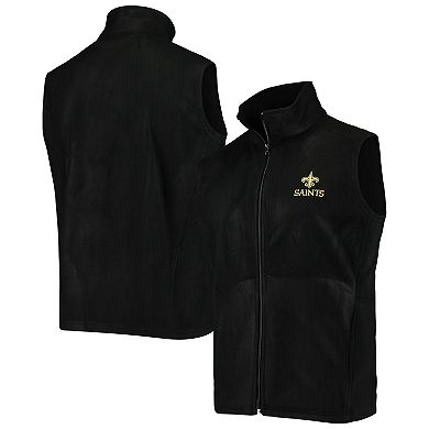 Men's Black New Orleans Saints Houston Fleece Full-Zip Vest