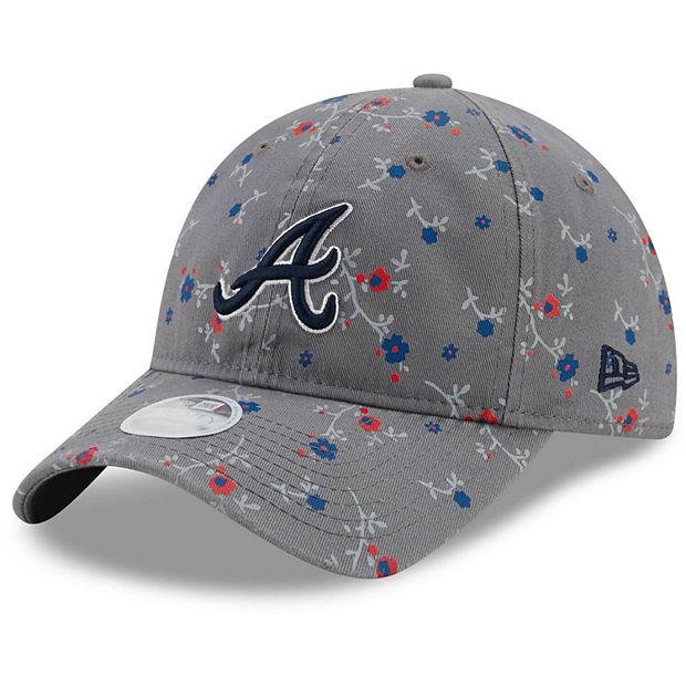 Women's New Era Gray Atlanta Braves Blossom 9TWENTY Adjustable Hat