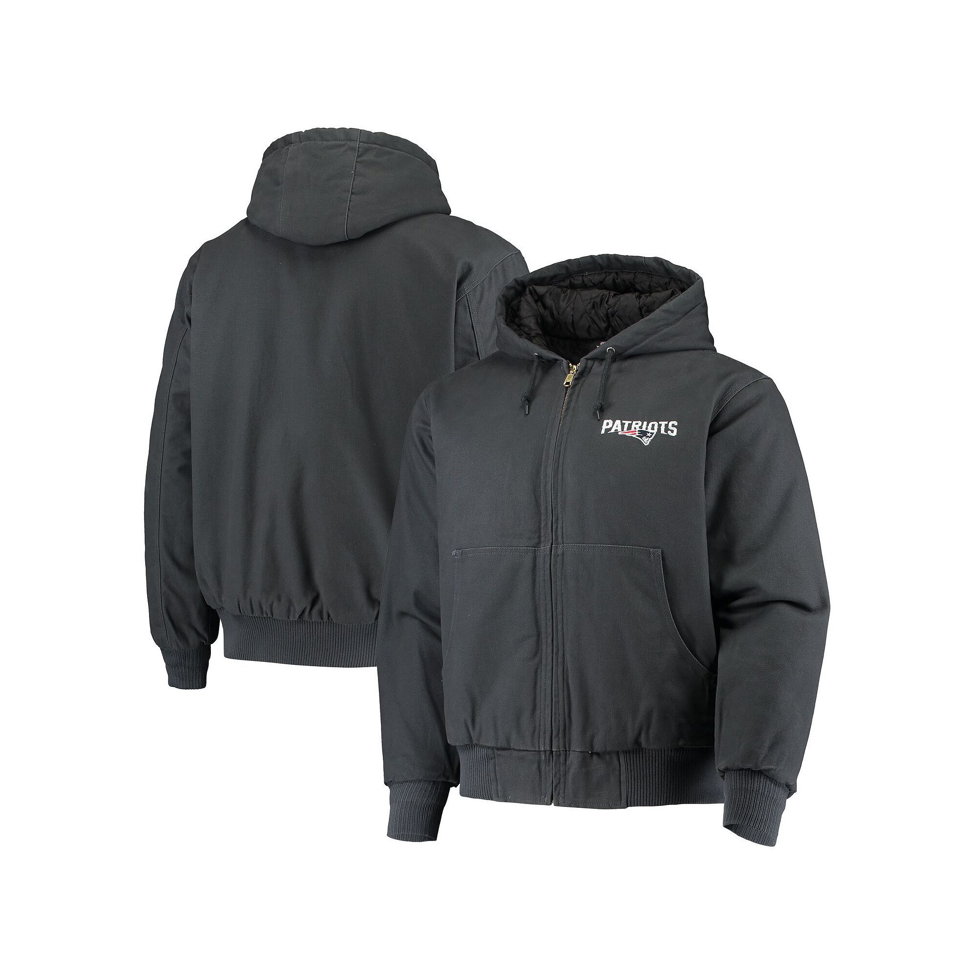 Mens Dunbrooke Navy New England Patriots Dakota Cotton Canvas Hooded Jacke