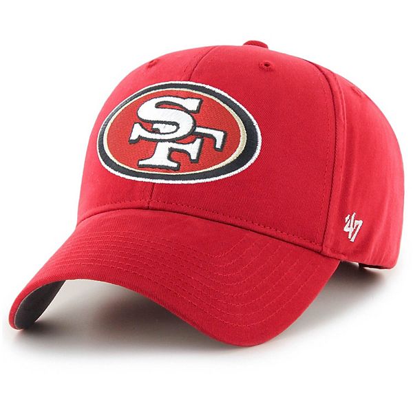 Men's '47 Scarlet San Francisco 49ers Pride Clean Up Adjustable Hat