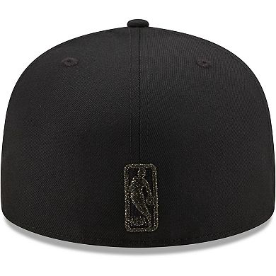 Men's New Era Black Sacramento Kings Logo Spark 59FIFTY Fitted Hat