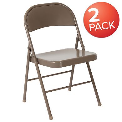 Flash Furniture Hercules Double Braced Folding Chair 2-piece Set