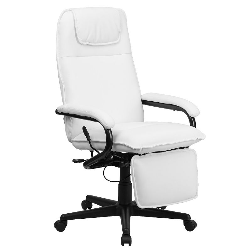 Flash Furniture High Back Reclining Office Chair, White