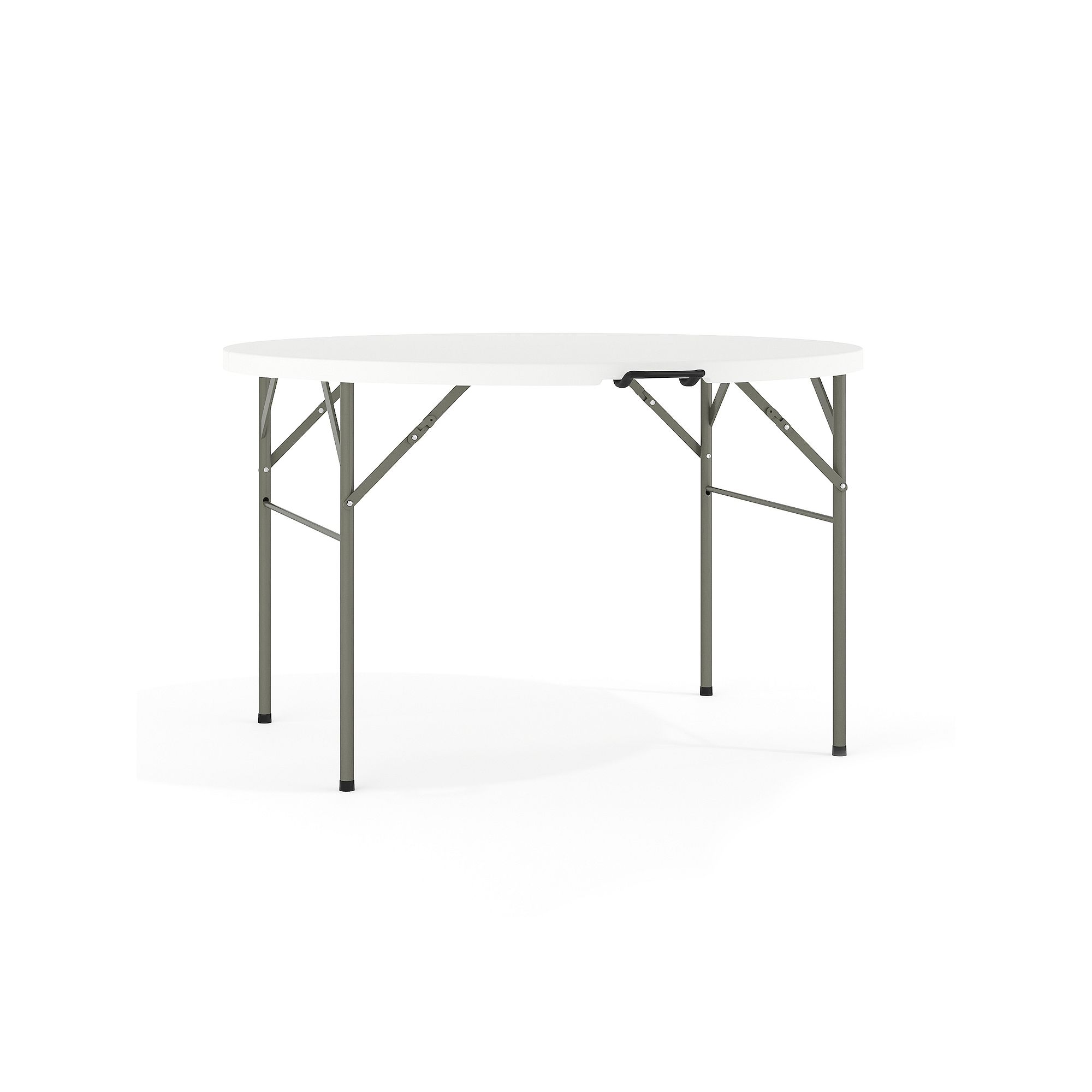 Flash Furniture Round Folding Table, Granite White