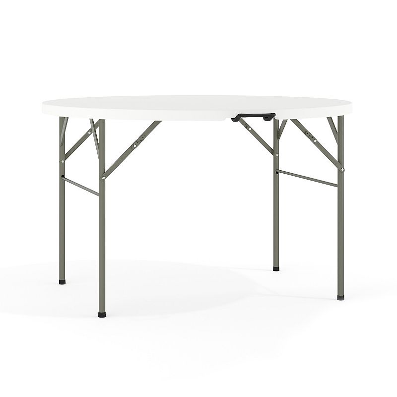 Flash Furniture Round Folding Table, White
