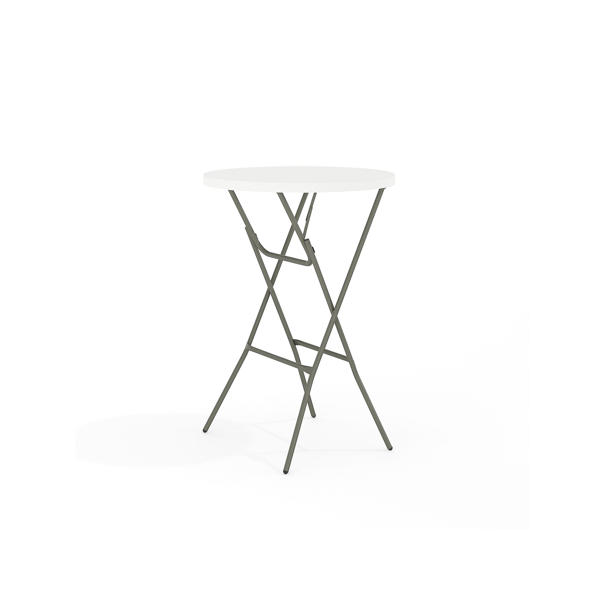 Flash Furniture 2.6-ft. Round Folding Table, Granite White
