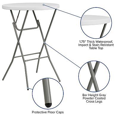 Flash Furniture 2.6-ft. Round Folding Table