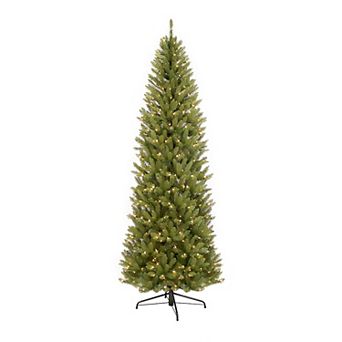 PULEO INTERNATIONAL 7.5-ft. Pre-Lit Franklin Slim Artificial Christmas Tree