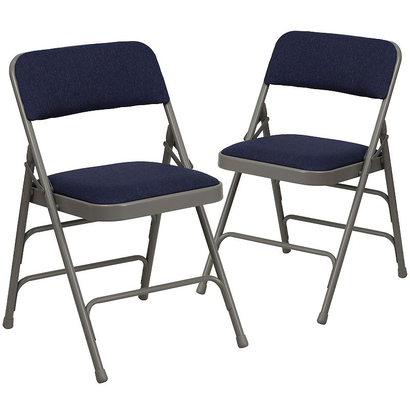 Flash Furniture Hercules Double Hinged Folding Chair 2-piece Set, Blue