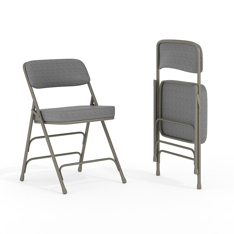 Flash Furniture Hercules Padded Folding Chair 2-piece Set, Grey