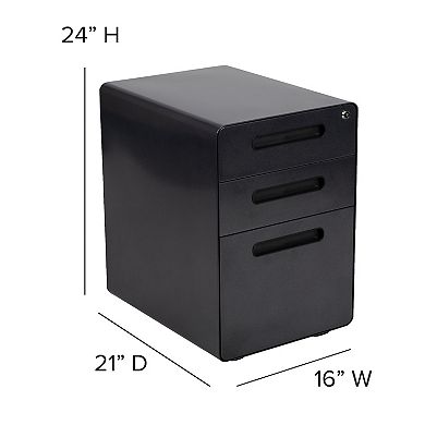 Flash Furniture 3-Drawer Filing Cabinet