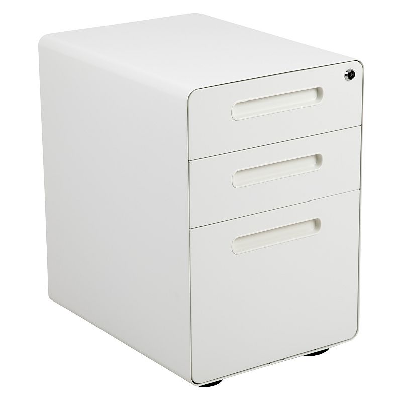 18258444 Flash Furniture 3-Drawer Filing Cabinet, White sku 18258444