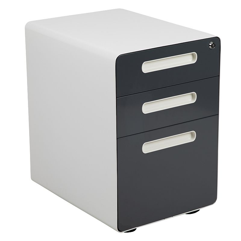 28909304 Flash Furniture Two-Tone 3-Drawer Filing Cabinet,  sku 28909304