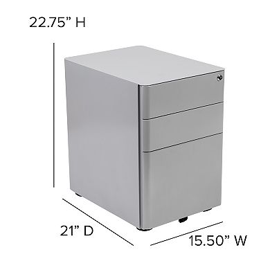 Flash Furniture Modern 3-Drawer Filing Cabinet