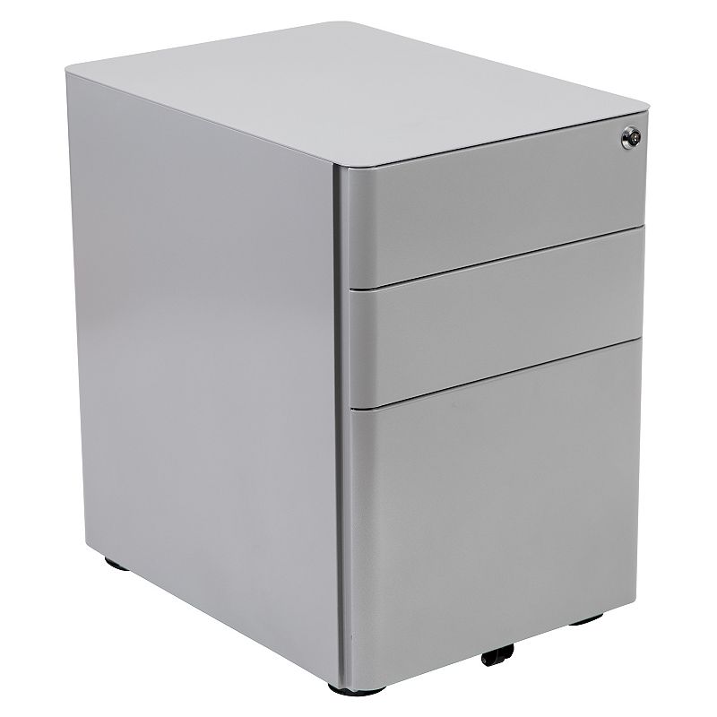 Flash Furniture Modern 3-Drawer Filing Cabinet, Grey