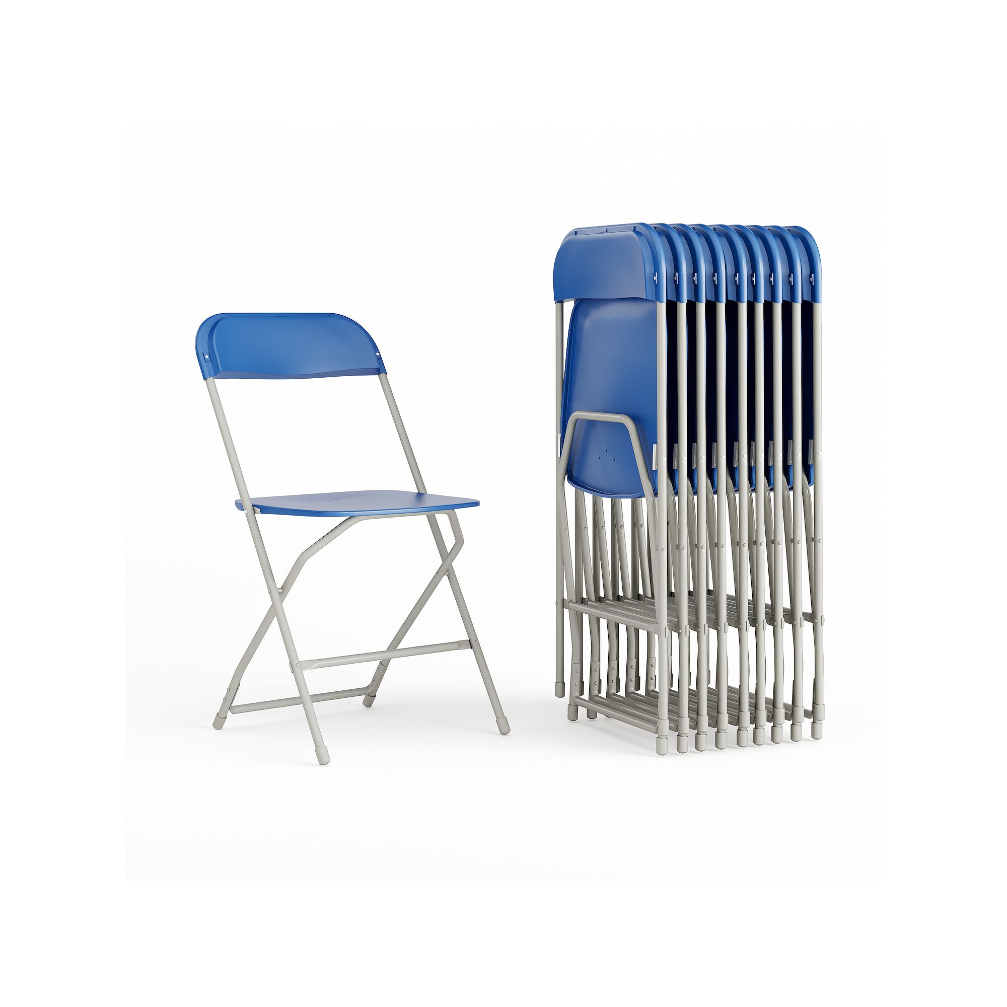 Flash Furniture Hercules Folding Chair 10-piece Set, Blue