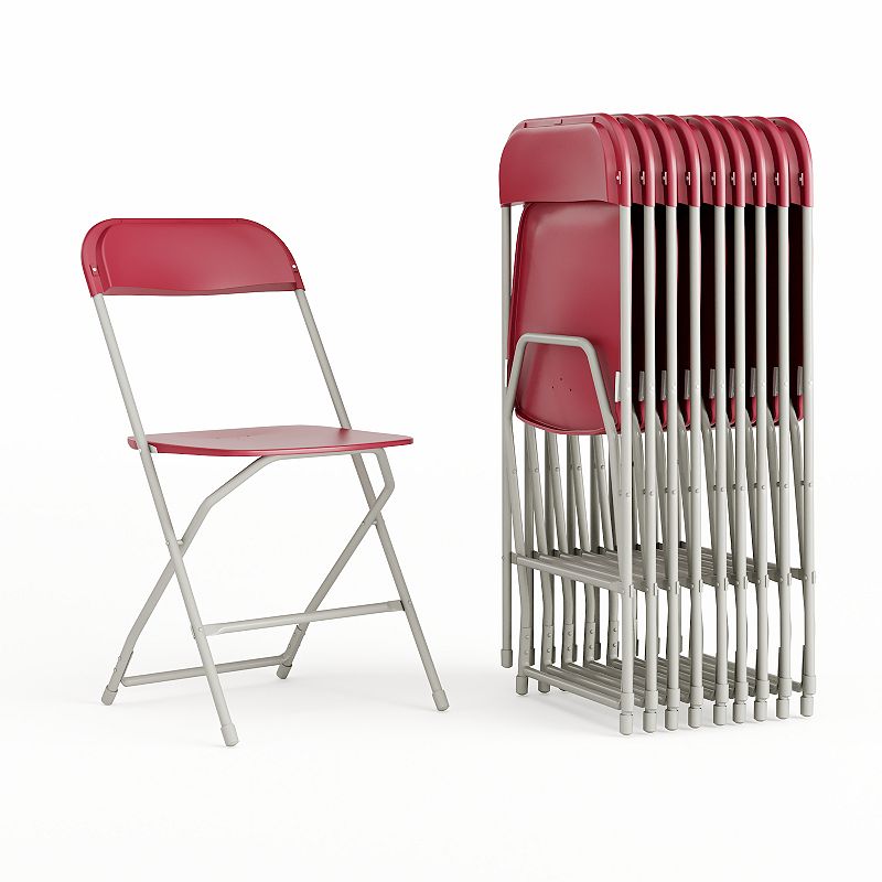 Flash Furniture Hercules Folding Chair 10-piece Set, Red