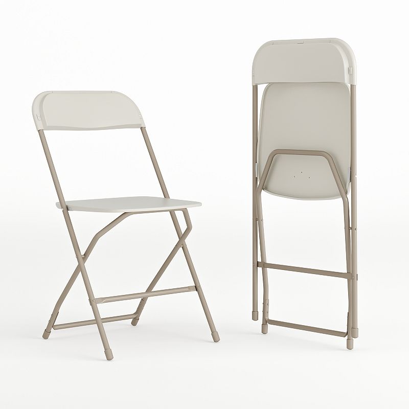 Flash Furniture Folding Chair 2-piece Set, Beig/Green