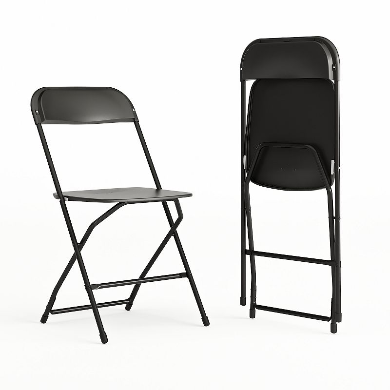 Flash Furniture Folding Chair 2-piece Set, Black