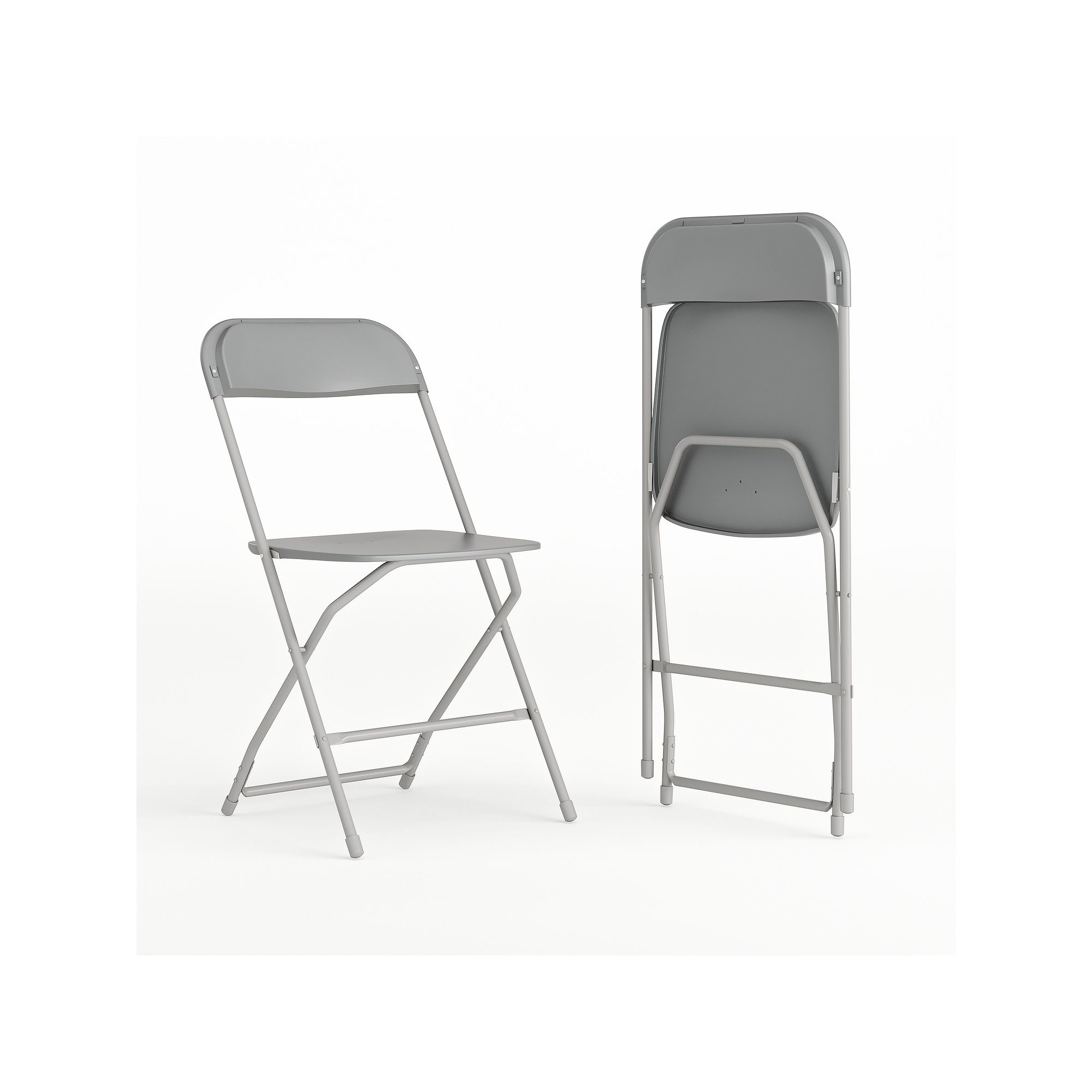 Flash Furniture Folding Chair 2-piece Set, Gray