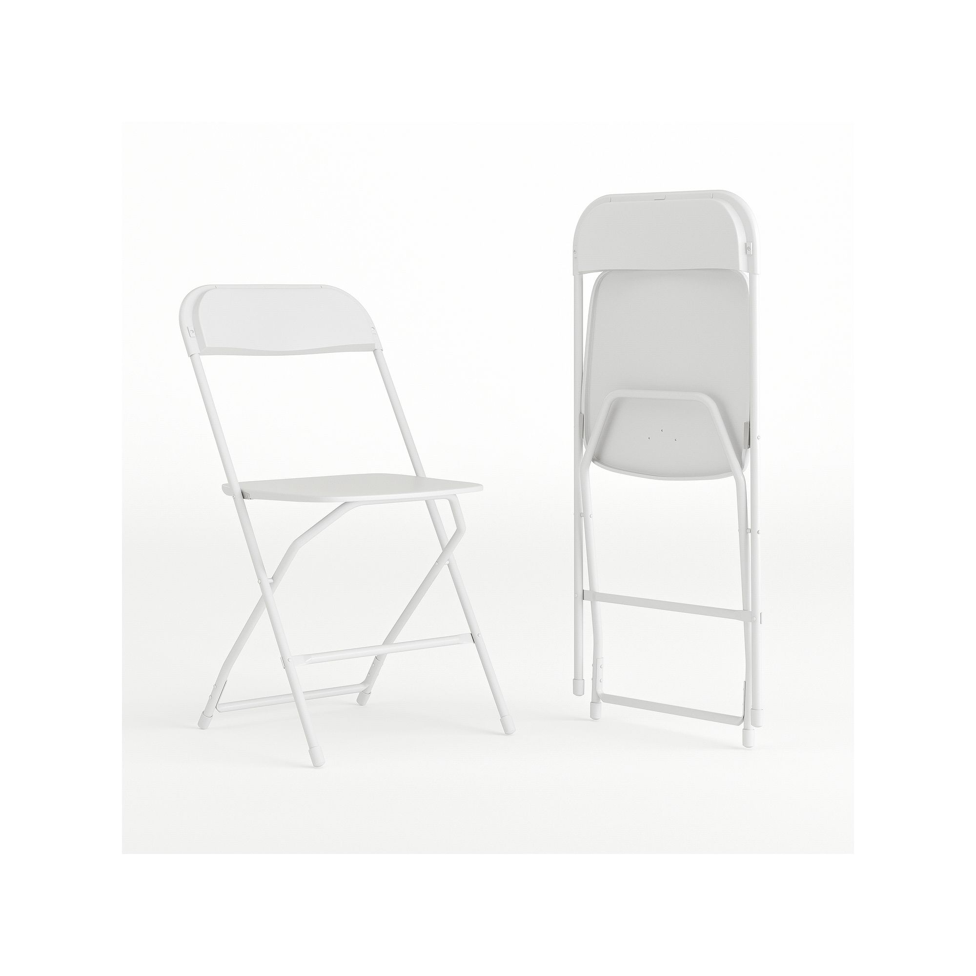 Flash Furniture Folding Chair 2-piece Set, White