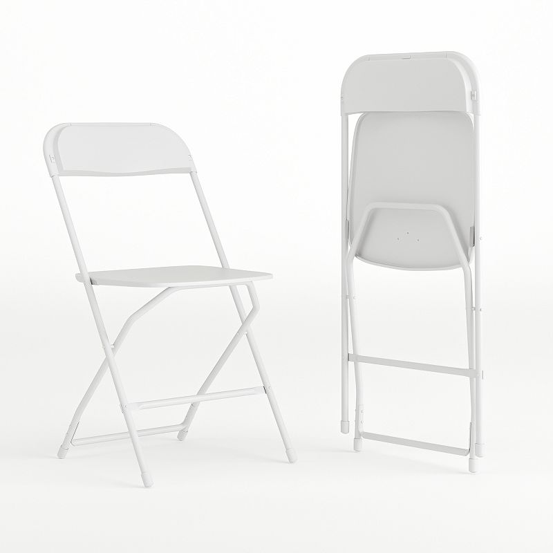 Flash Furniture Folding Chair 2-piece Set, White